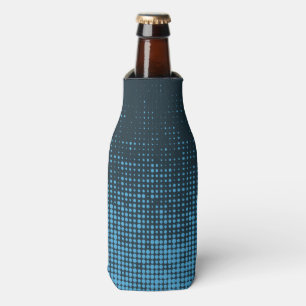 Blau, modern, Retro, cool, trendy dot pattern Flaschenkühler