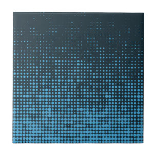Blau, modern, Retro, cool, trendy dot pattern Fliese