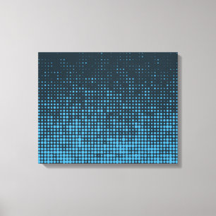 Blau, modern, Retro, cool, trendy dot pattern Leinwanddruck