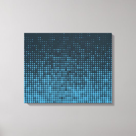 Blau, modern, Retro, cool, trendy dot pattern Leinwanddruck (Vorderseite)