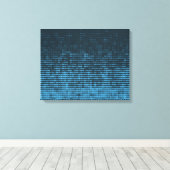 Blau, modern, Retro, cool, trendy dot pattern Leinwanddruck (Insitu (Holzboden))