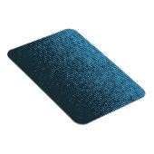 Blau, modern, Retro, cool, trendy dot pattern Magnet (Rechte Seite)