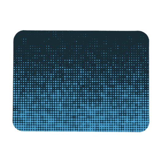 Blau, modern, Retro, cool, trendy dot pattern Magnet (Horizontal)
