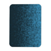 Blau, modern, Retro, cool, trendy dot pattern Magnet (Vertikal)