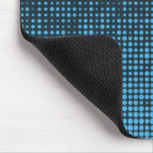 Blau, modern, Retro, cool, trendy dot pattern Mousepad (Ecke)