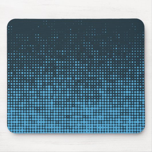 Blau, modern, Retro, cool, trendy dot pattern Mousepad (Vorne)