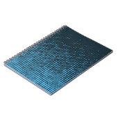 Blau, modern, Retro, cool, trendy dot pattern Notizblock (Linke Seite)