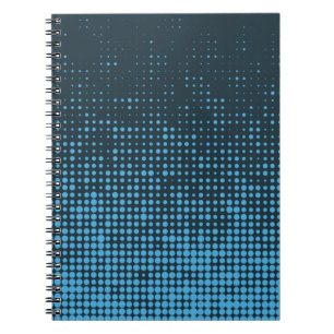 Blau, modern, Retro, cool, trendy dot pattern Notizblock
