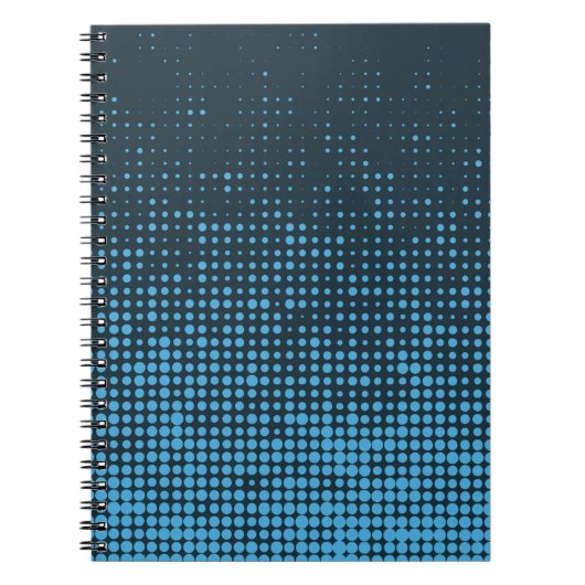 Blau, modern, Retro, cool, trendy dot pattern Notizblock (Vorderseite)