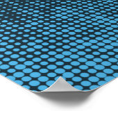 Blau, modern, Retro, cool, trendy dot pattern Poster (Ecke)