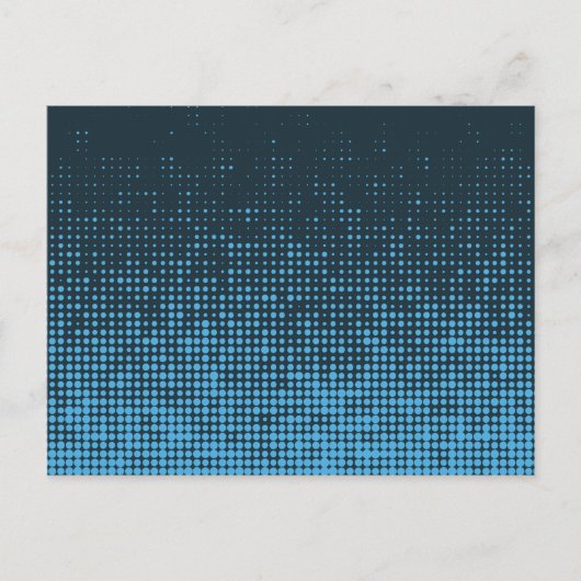 Blau, modern, Retro, cool, trendy dot pattern Postkarte (Vorderseite)