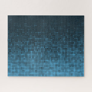 Blau, modern, Retro, cool, trendy dot pattern Puzzle