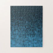 Blau, modern, Retro, cool, trendy dot pattern Puzzle (Vertikal)