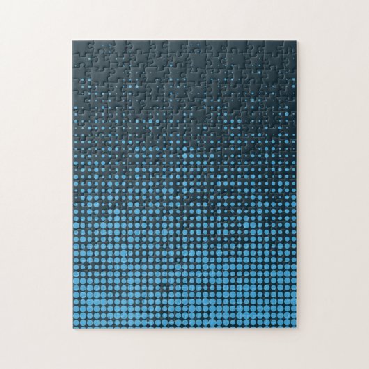 Blau, modern, Retro, cool, trendy dot pattern Puzzle (Vertikal)