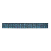 Blau, modern, Retro, cool, trendy dot pattern Satinband (Vorderseite)