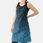 Blau, modern, Retro, cool, trendy dot pattern Schürze (InSitu)