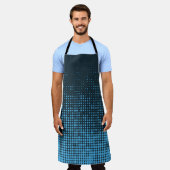 Blau, modern, Retro, cool, trendy dot pattern Schürze (Getragen)