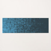 Blau, modern, Retro, cool, trendy dot pattern Yogamatte (Rückseite (Horizontal))