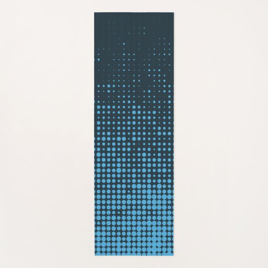 Blau, modern, Retro, cool, trendy dot pattern Yogamatte (Vorderseite)