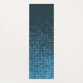 Blau, modern, Retro, cool, trendy dot pattern Yogamatte (Rückseite)