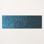 Blau, modern, Retro, cool, trendy dot pattern Yogamatte (Vorderseite (Horizontal))