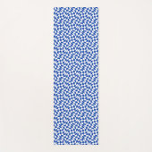 Blau modern retro Wirbel kariert Yogamatte (Vorderseite)