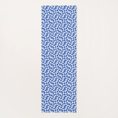 Blau modern retro Wirbel kariert Yogamatte (Rückseite)