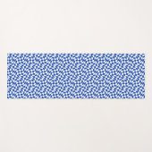 Blau modern retro Wirbel kariert Yogamatte (Vorderseite (Horizontal))