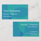 Blau modern und Beruflich Visitenkarte (Vorne/Hinten)