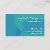 Blau modern und Beruflich Visitenkarte (Rückseite)