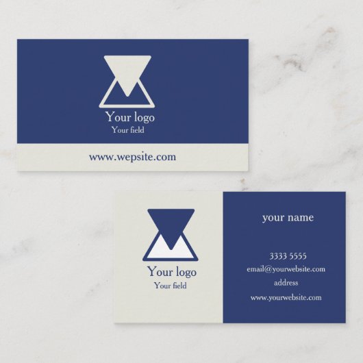 blau-modern visitenkarte (Vorne/Hinten)