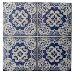 Blau moderne florale portugiesische Azulejos-Flies Fliese