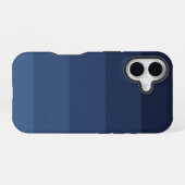 Blau monochrom iPhone 16 hülle (Rückseite (Horizontal))