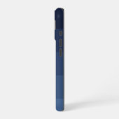 Blau monochrom iPhone 16 hülle (Linke Seite)