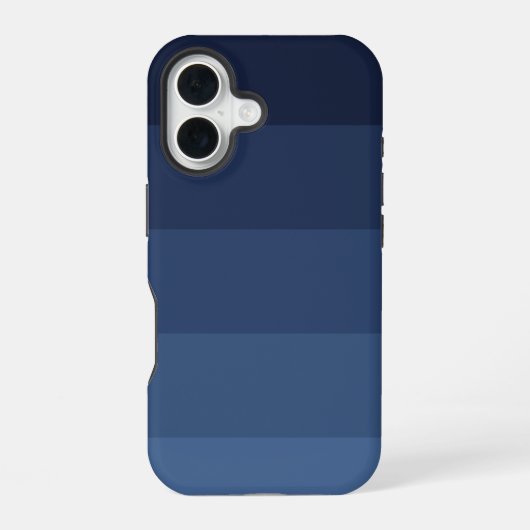 Blau monochrom iPhone 16 hülle (Rückseite)