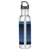 Blau monochromatisch edelstahlflasche (Rückseite)