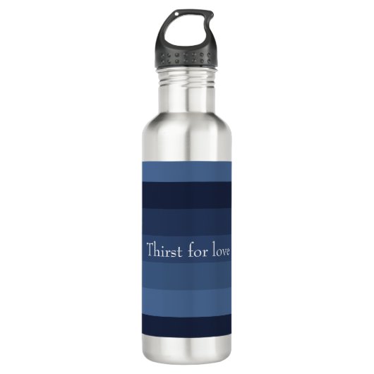 Blau monochromatisch edelstahlflasche (Vorderseite)
