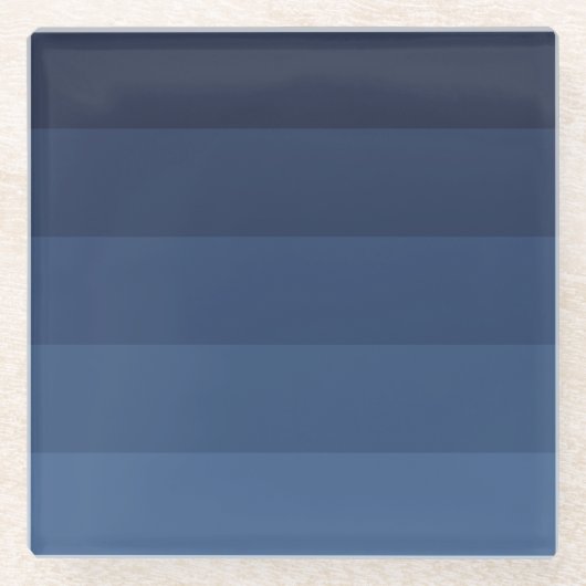 Blau monochromatisch glasuntersetzer (Vorderseite)