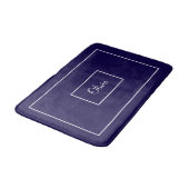 Blau monogrammiert badematte (Schrägansicht)
