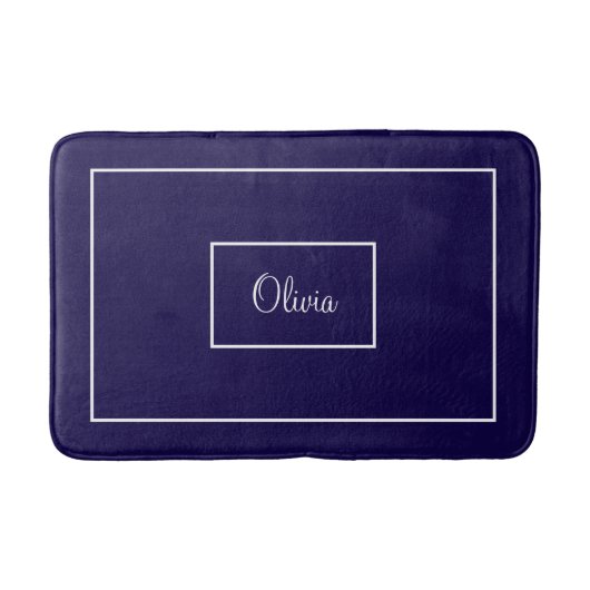 Blau monogrammiert badematte (Vorderseite)