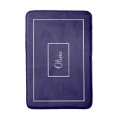 Blau monogrammiert badematte (Vorderseite Vertikal)