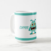 Blau/Monster/Kind/Halloween Kaffeetasse (Vorderseite Links)