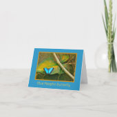 BLAU MORPHO BUTTERFLY #2 NOTECARD KARTE (Vorderseite)