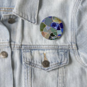 Blau-Mosaiken Antoni Gaudi Button (Beispiel)