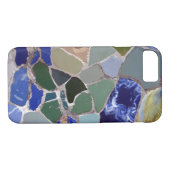 Blau-Mosaiken Antoni Gaudi Case-Mate iPhone Hülle (Rückseite (Horizontal))