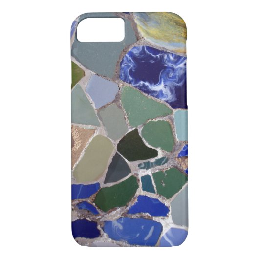 Blau-Mosaiken Antoni Gaudi Case-Mate iPhone Hülle (Rückseite)