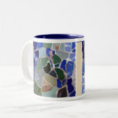 Blau-Mosaiken Antoni Gaudi Zweifarbige Tasse (Vorderseite Links)