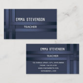 Blau, Muster, Band Visitenkarte (Vorne/Hinten)