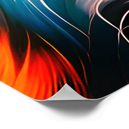 BLAU N RED TERRIER DOG POSTER (Ecke)