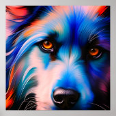 BLAU N RED TERRIER DOG POSTER (Vorne)